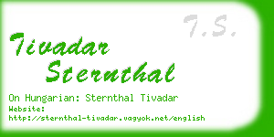 tivadar sternthal business card